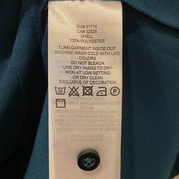 EUC Armani Exchange Pleated Tie Waist Blouse - Size Small - Picture 4 of 5